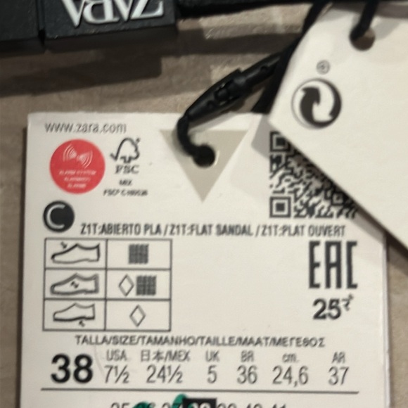 ZARA KNOTTED FABRIC FLAT SANDALS - Picture 4 of 5